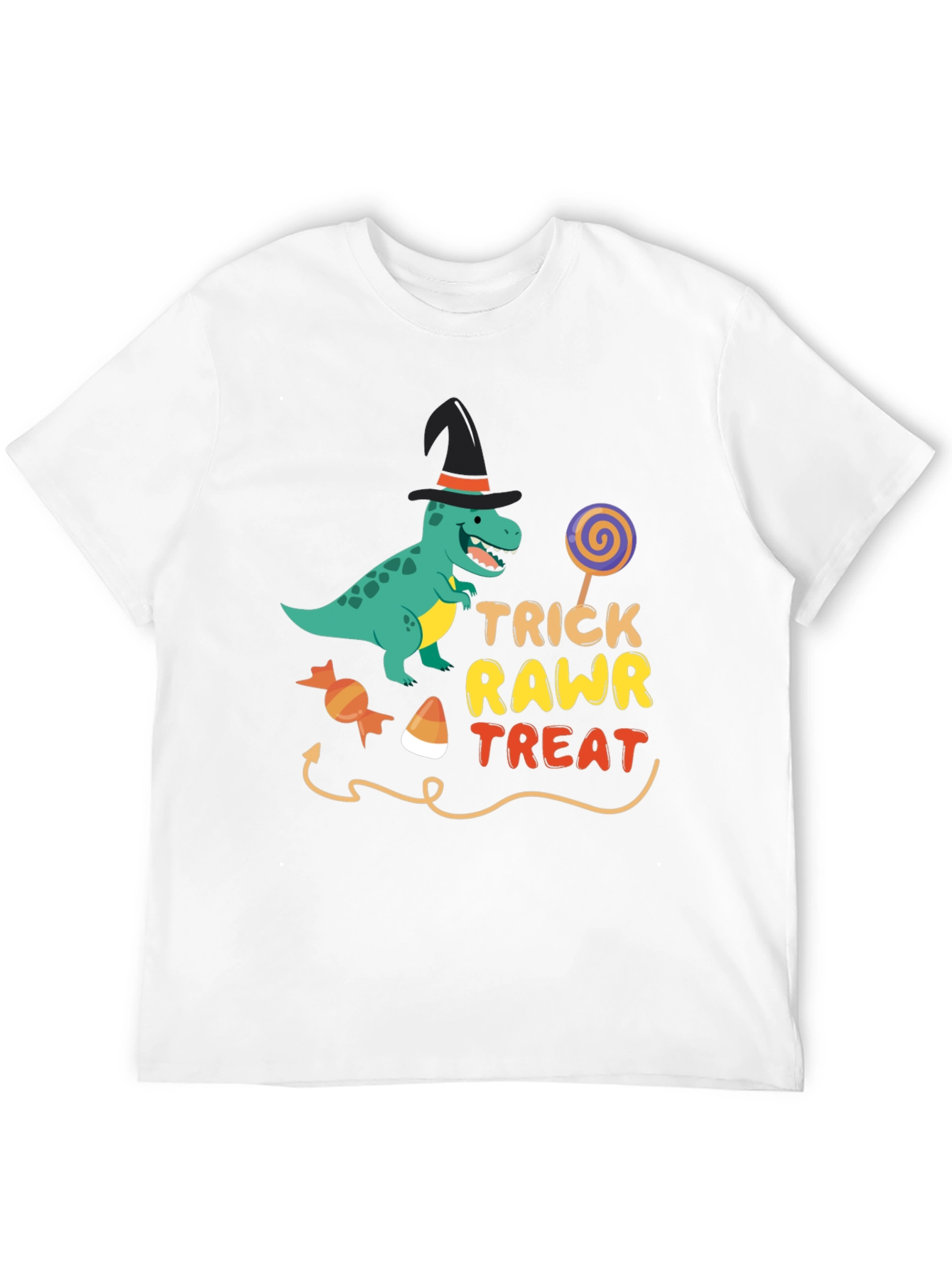 Trick Rawr Treat T-Shirt Dinosaur Halloween