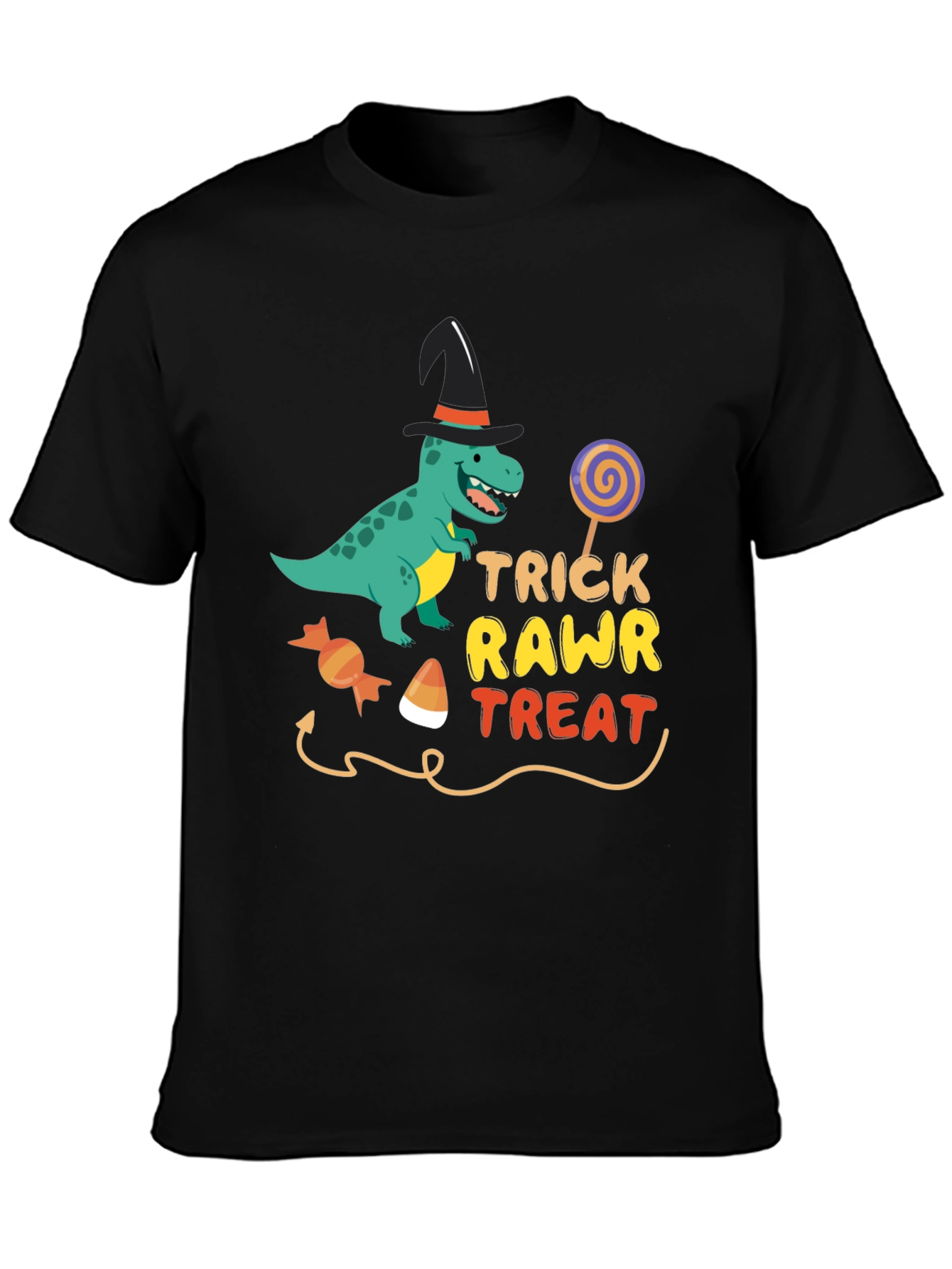 Trick Rawr Treat T-Shirt Dinosaur Halloween