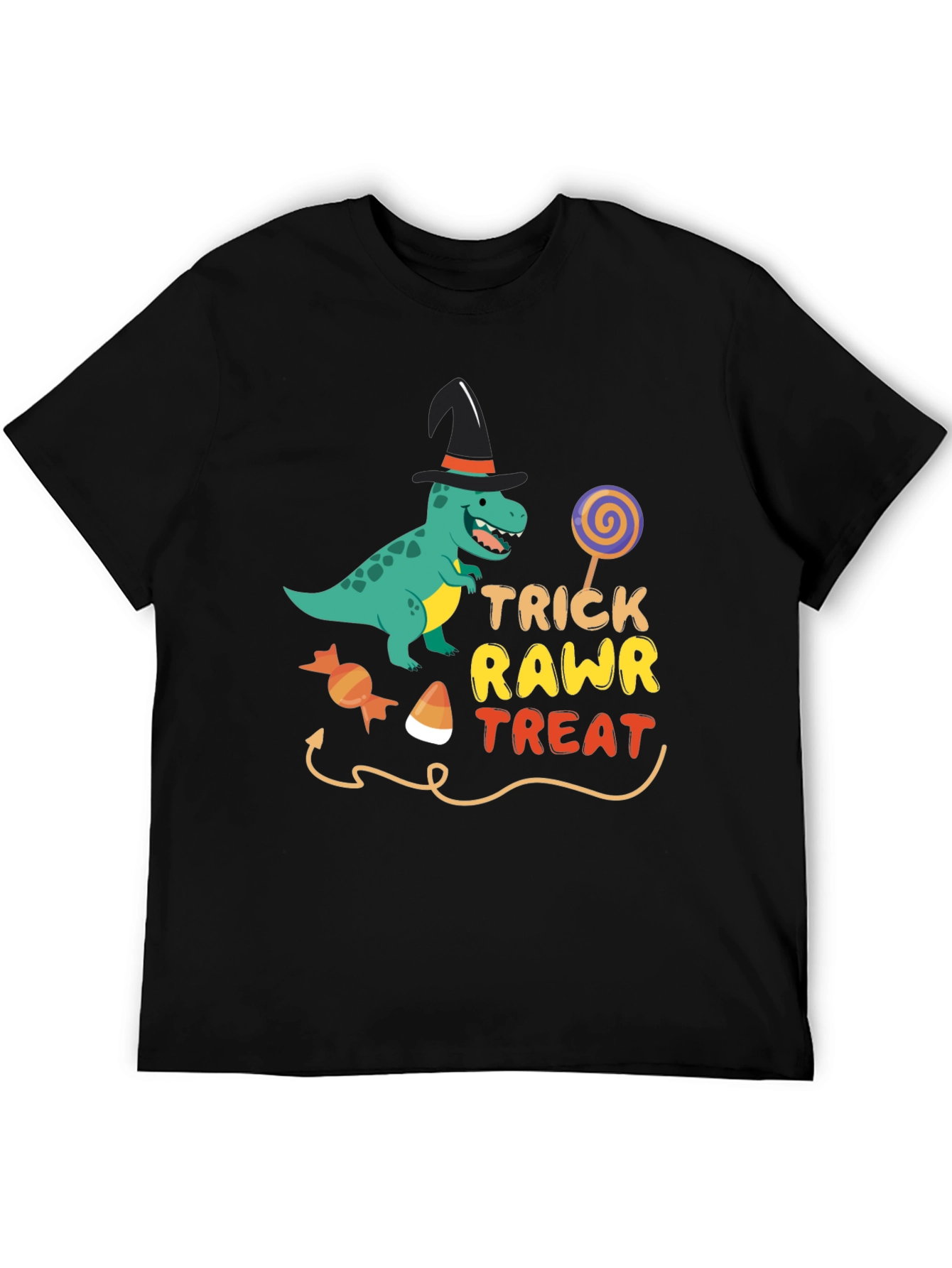 Trick Rawr Treat T-Shirt Dinosaur Halloween