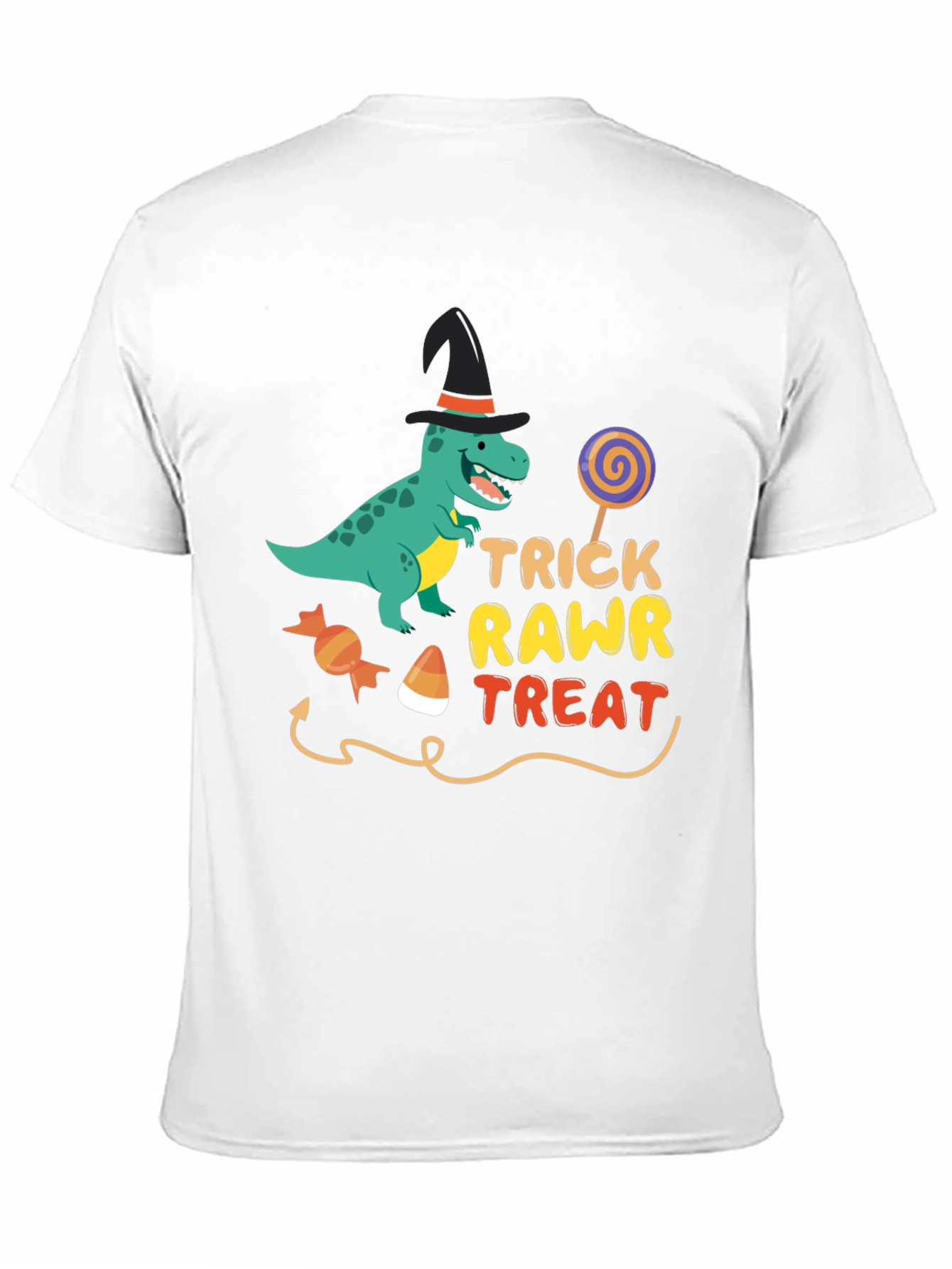 Trick Rawr Treat T-Shirt Dinosaur Halloween