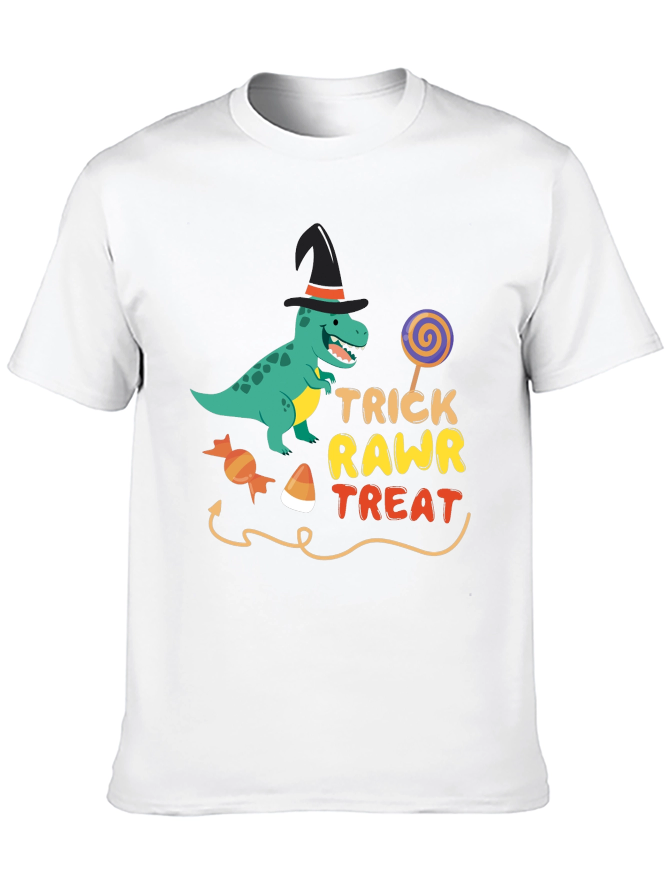 Trick Rawr Treat T-Shirt Dinosaur Halloween