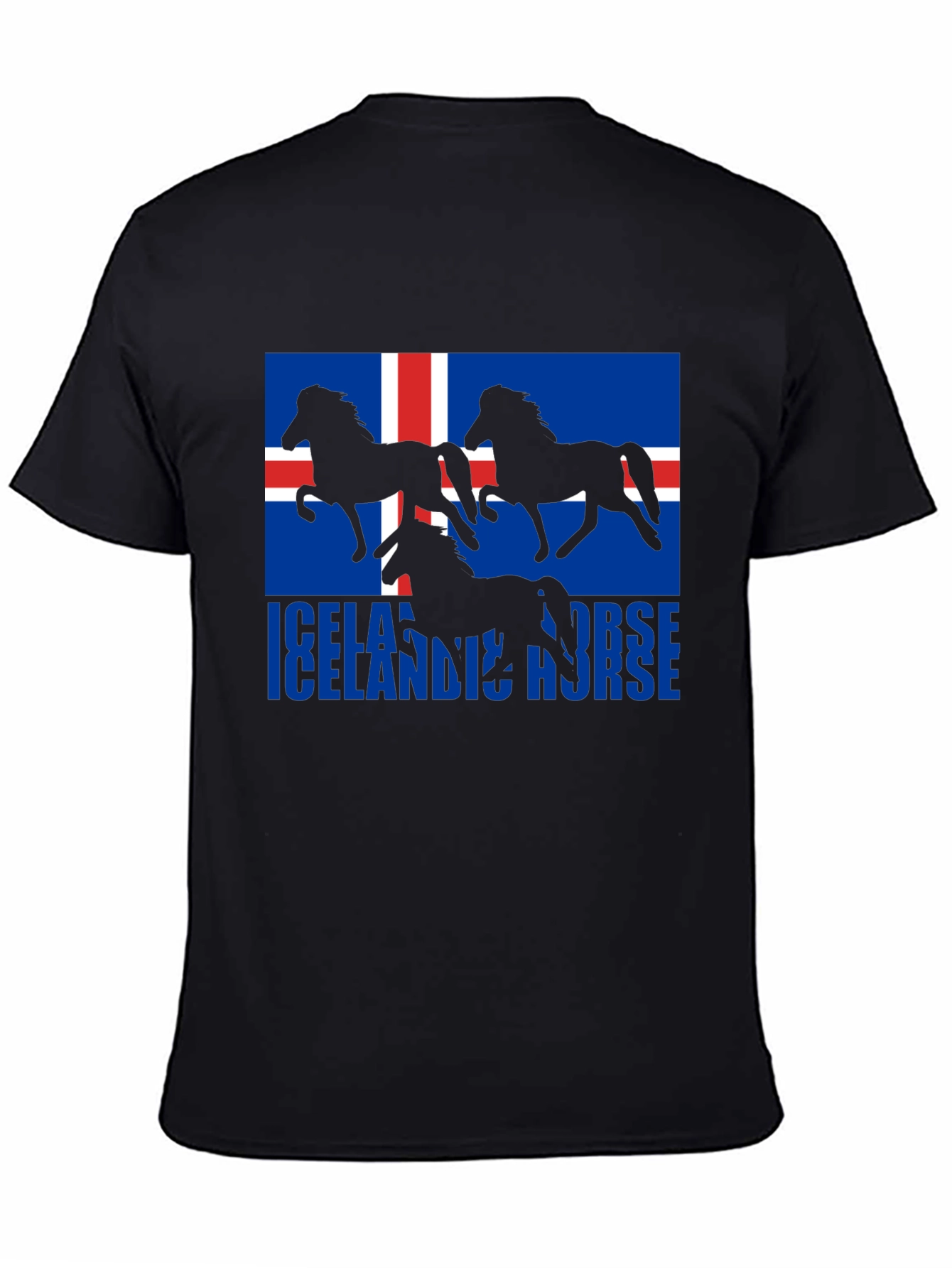 Icelandic Horse T-Shirt - Unique Icelandic Flag Design