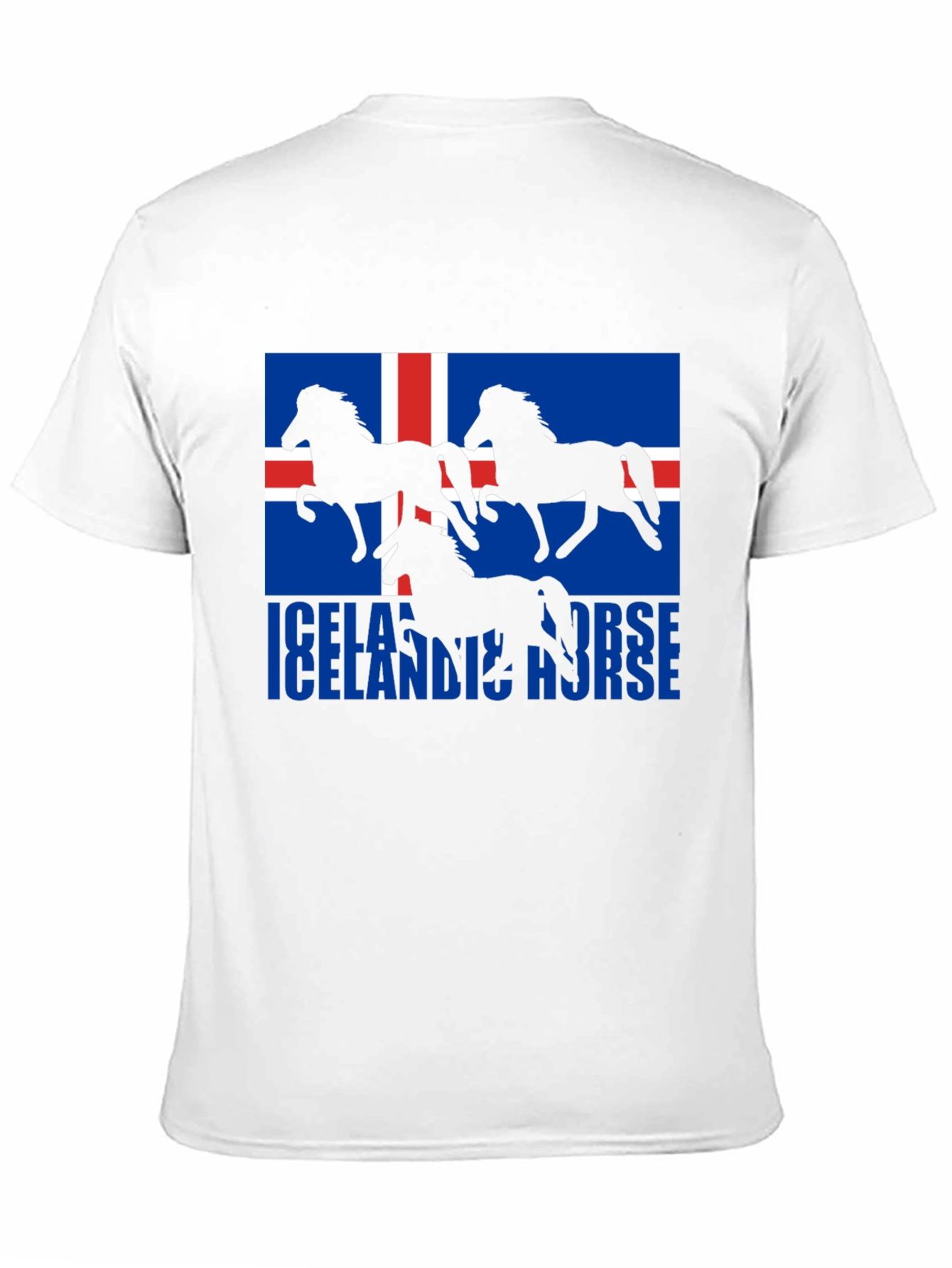 Icelandic Horse T-Shirt - Unique Icelandic Flag Design