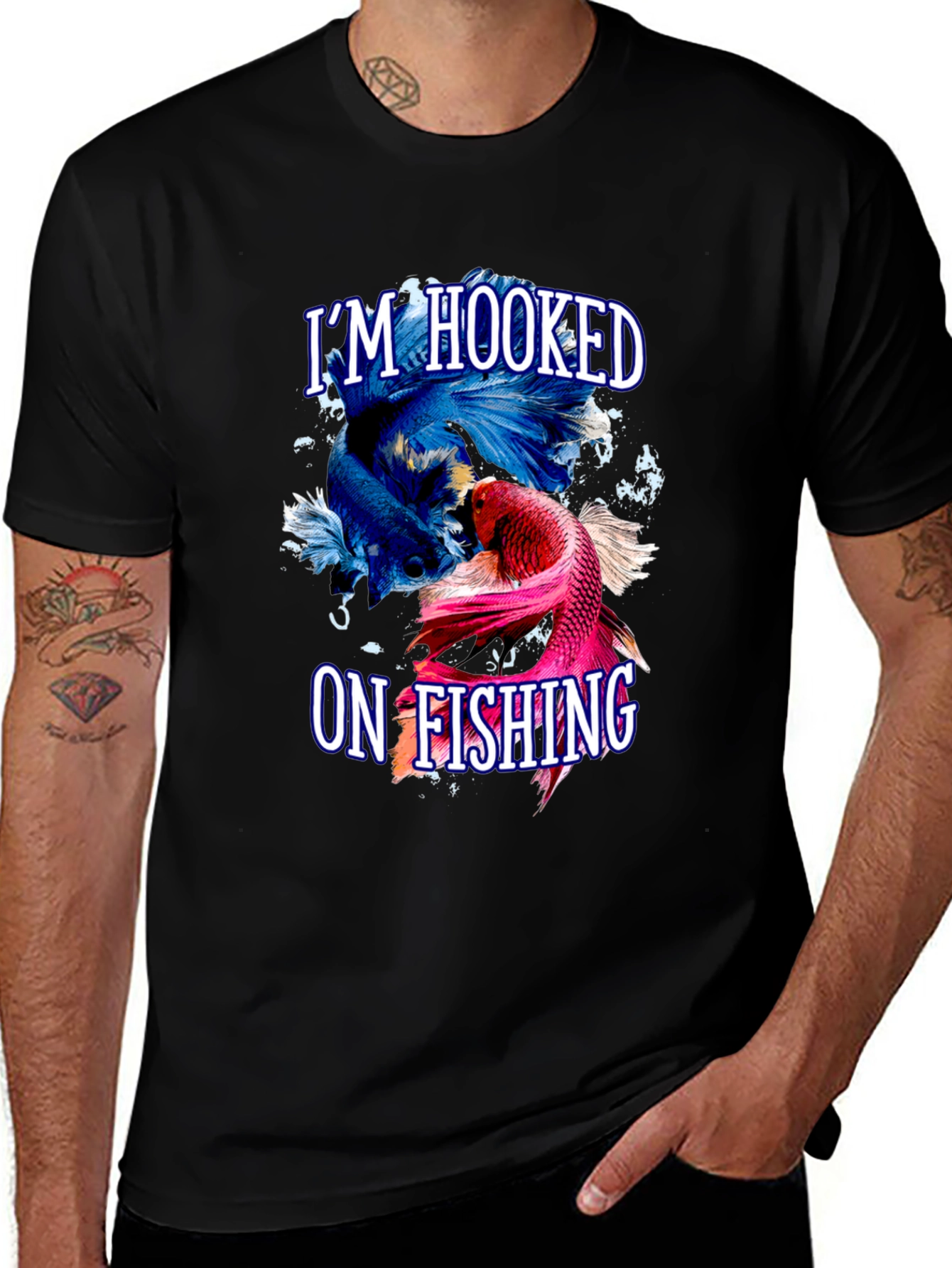 Im Hooked on Fishing Graphic T-Shirt