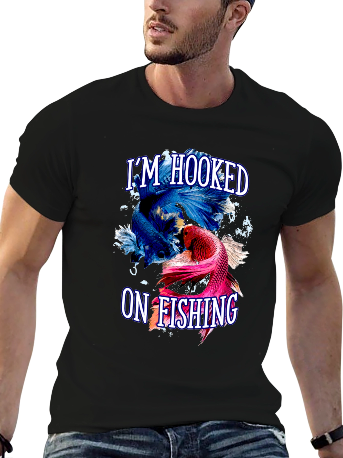 Im Hooked on Fishing Graphic T-Shirt
