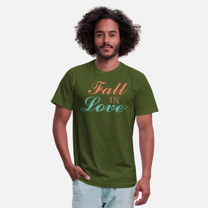 Font design for the word "fall in love"