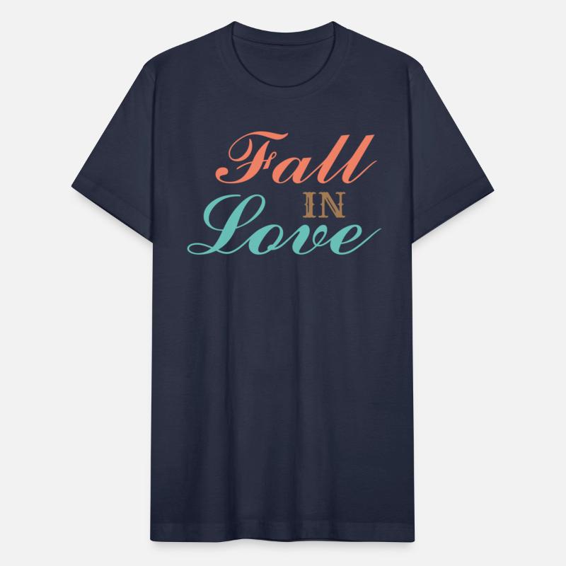 Font design for the word "fall in love"