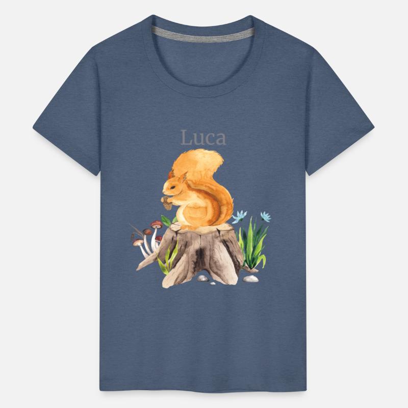 Forest Animal Squirrel Flowers Name Luca