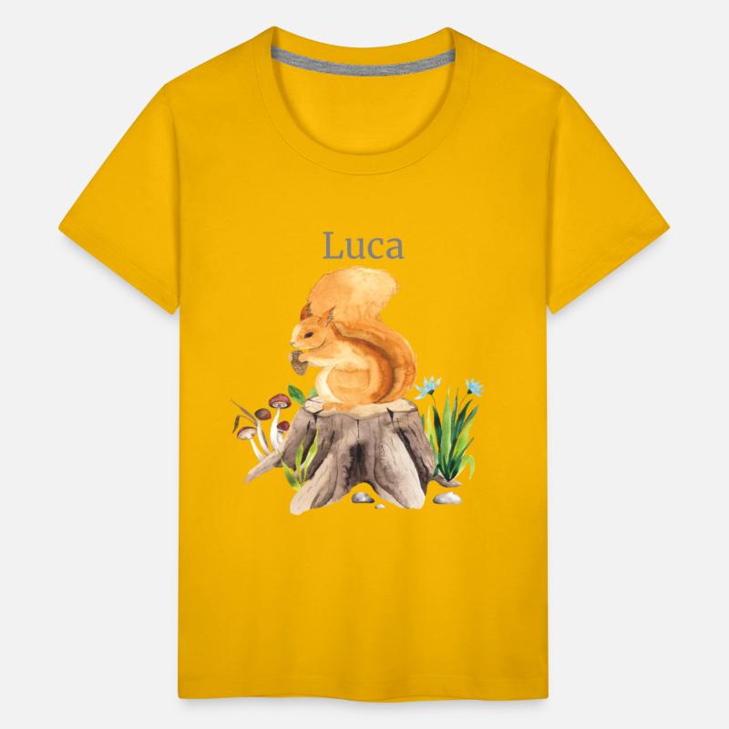 Forest Animal Squirrel Flowers Name Luca