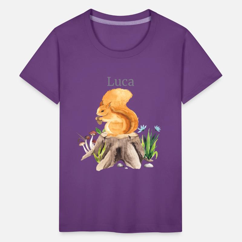 Forest Animal Squirrel Flowers Name Luca