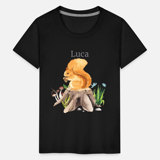 Forest Animal Squirrel Flowers Name Luca