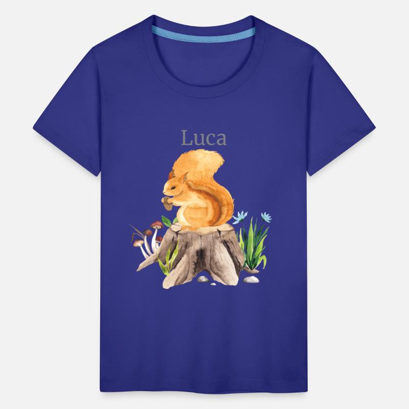 Forest Animal Squirrel Flowers Name Luca