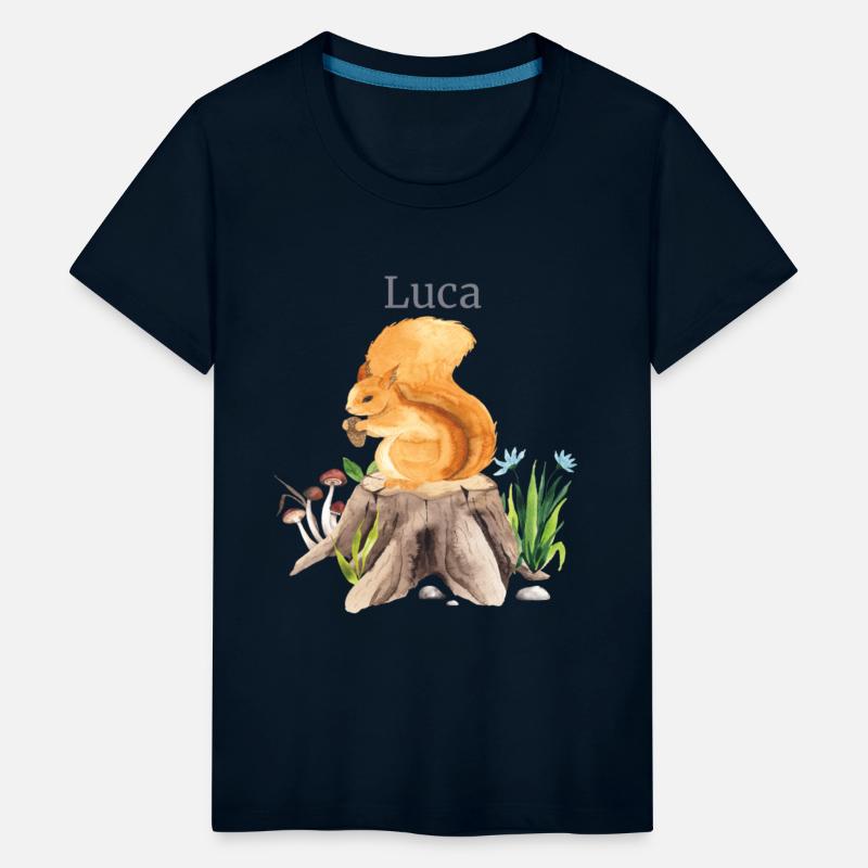 Forest Animal Squirrel Flowers Name Luca