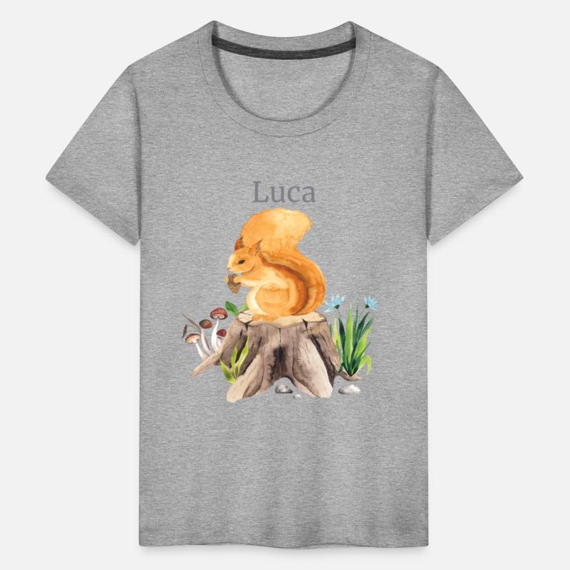 Forest Animal Squirrel Flowers Name Luca