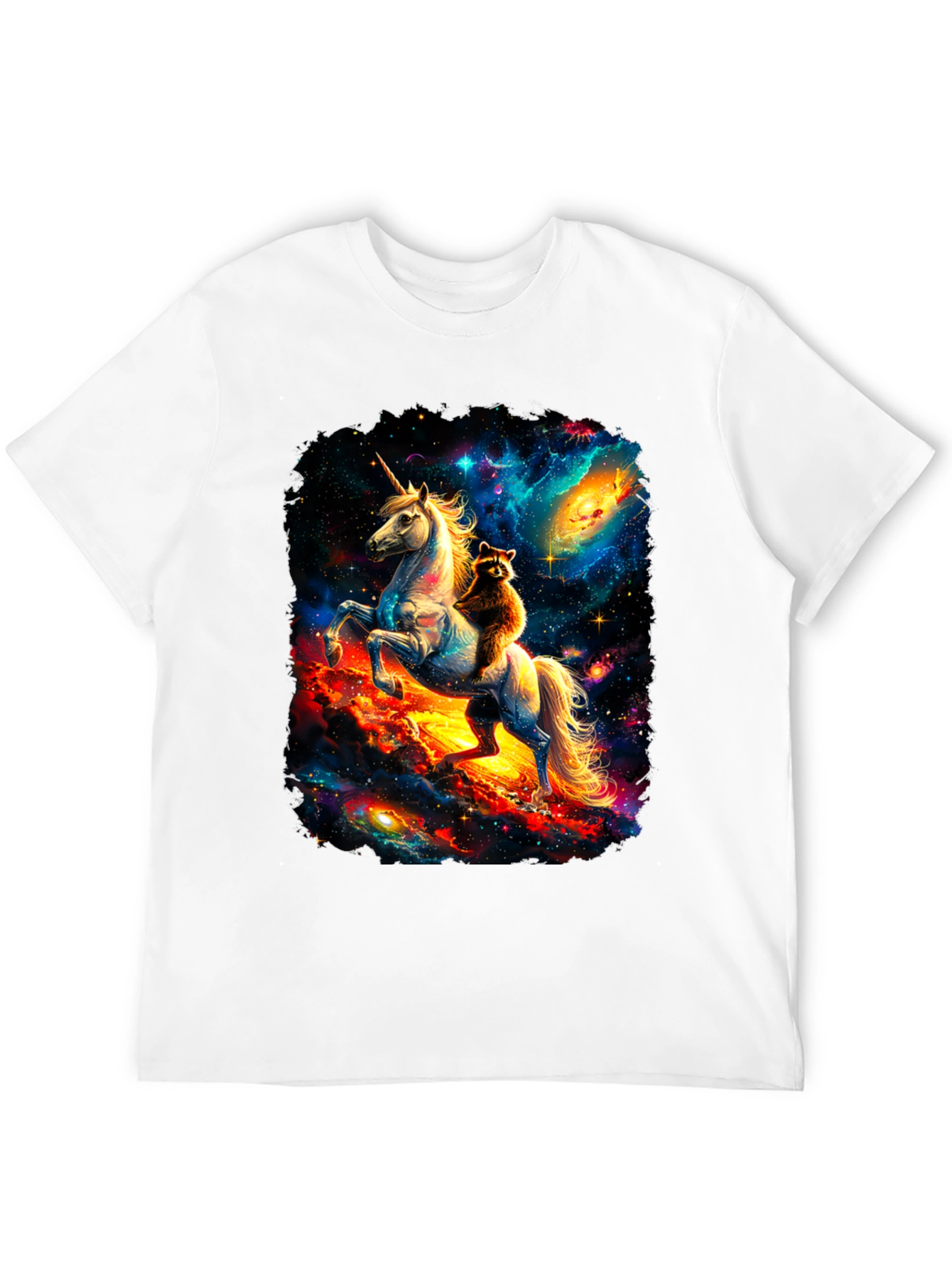 Cosmic Unicorn & Raccoon Graphic Tee