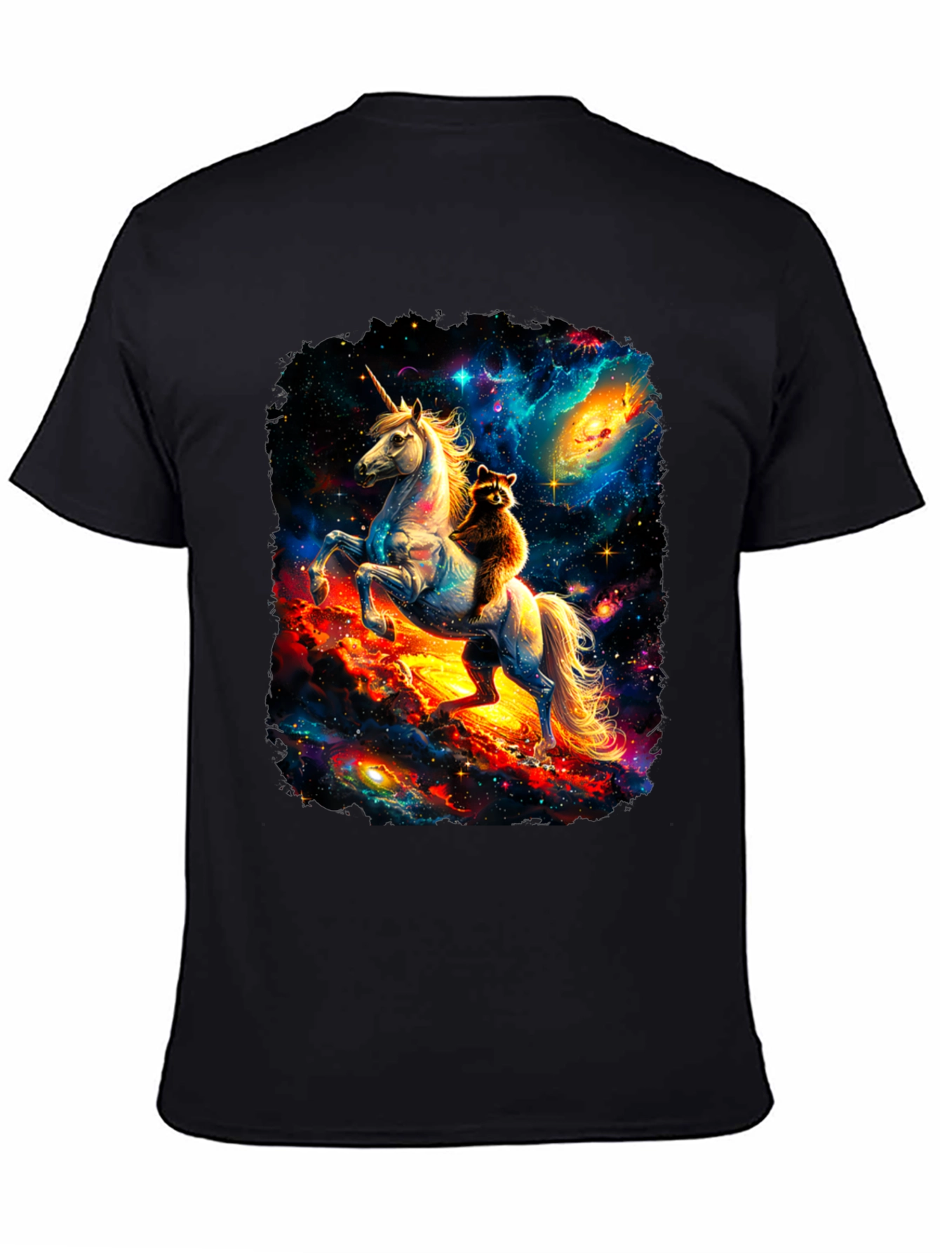 Cosmic Unicorn & Raccoon Graphic Tee
