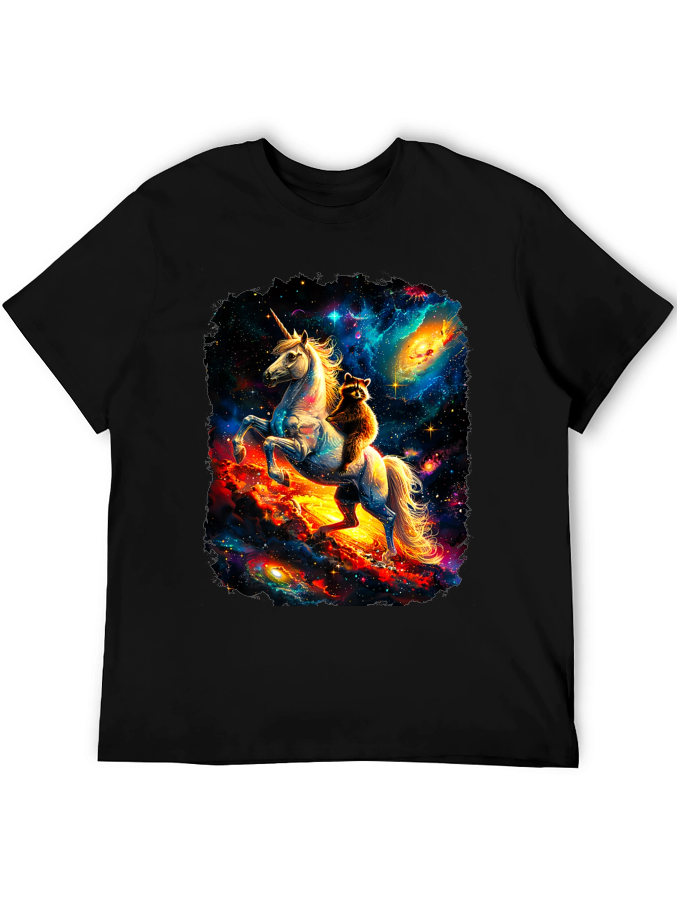 Cosmic Unicorn & Raccoon Graphic Tee