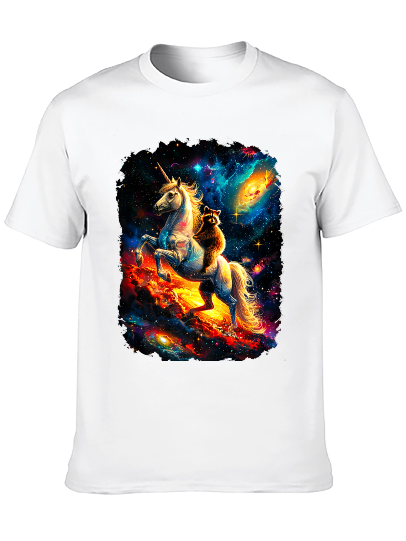 Cosmic Unicorn & Raccoon Graphic Tee