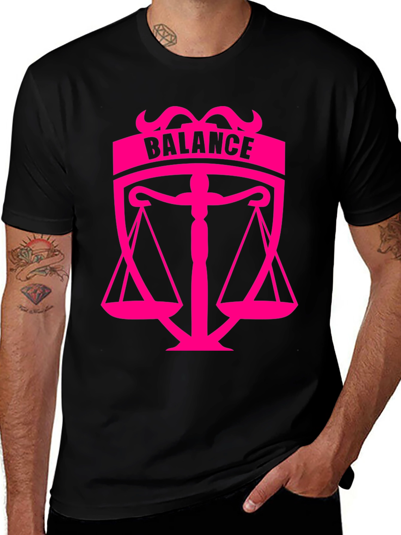 Balance Graphic Black T-Shirt