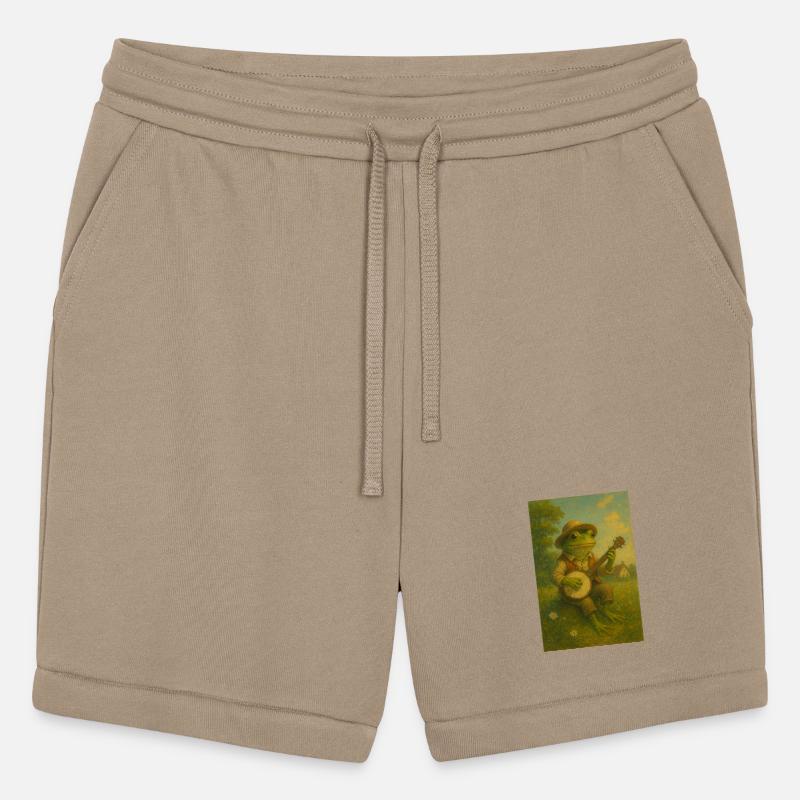 Frog Musician in Serene Field