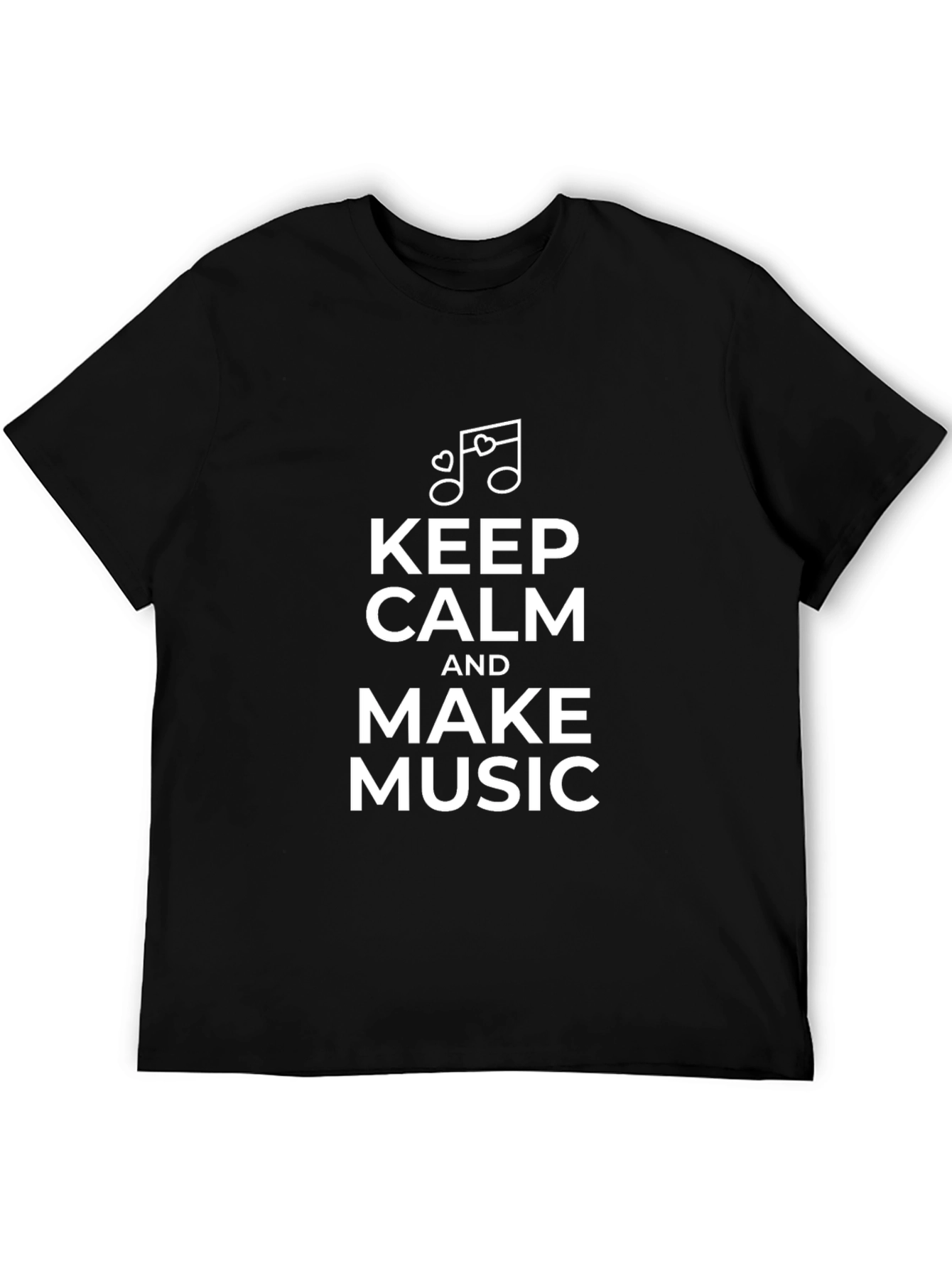 Keep Calm & Make Music Black T-Shirt