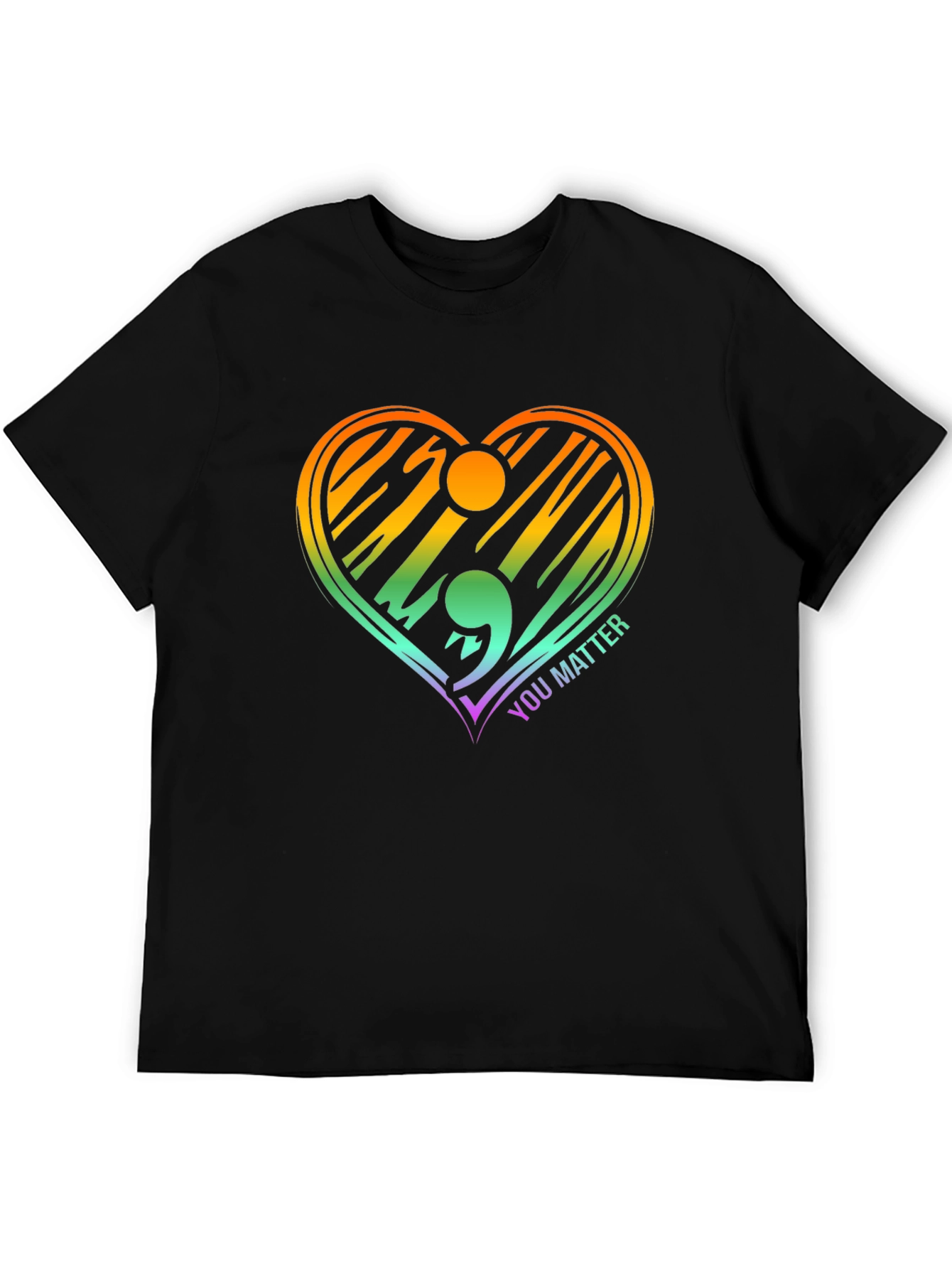 You Matter Semicolon Heart T-Shirt