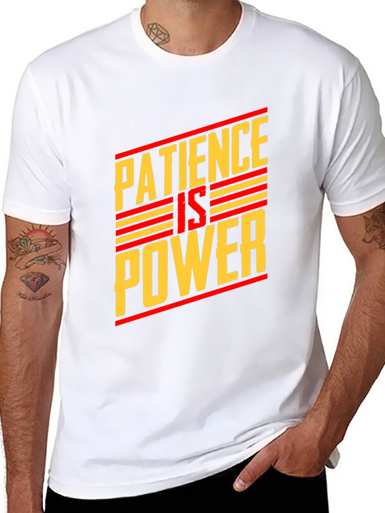 Patience Is Power Graphic T-Shirt - Black