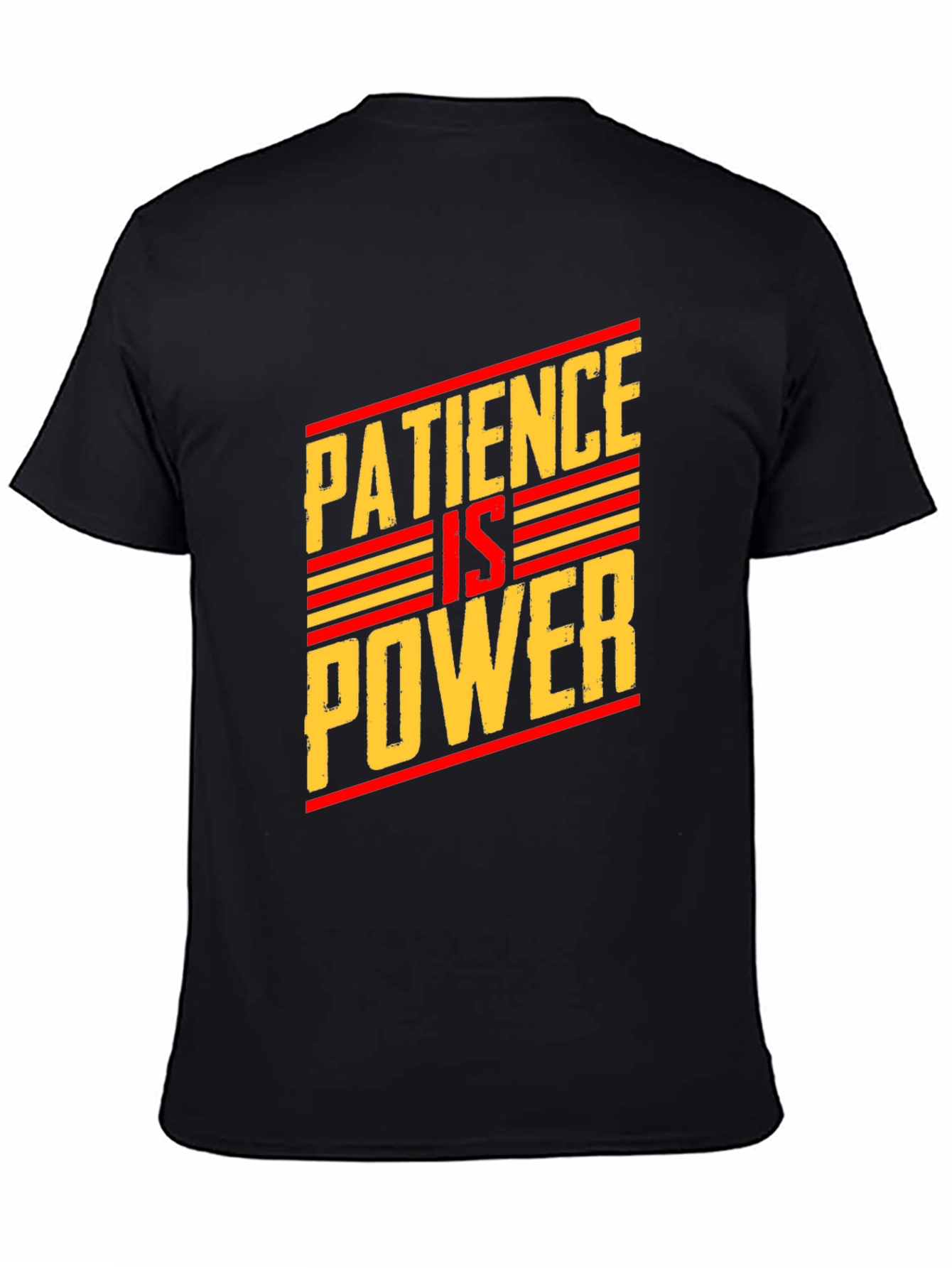 Patience Is Power Graphic T-Shirt - Black