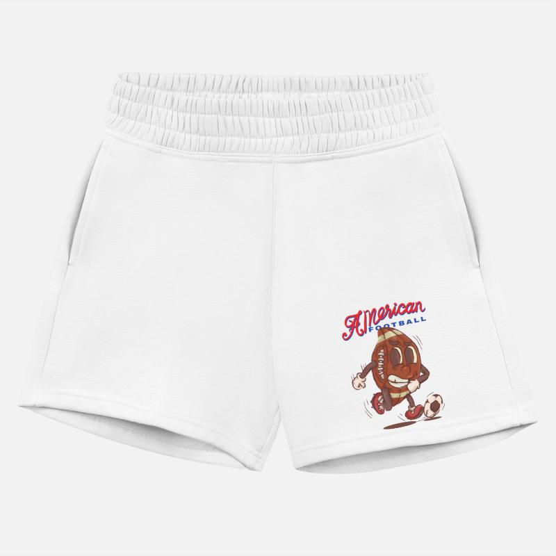 funny american football mascot playing soccer