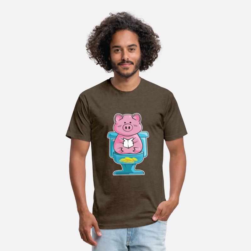 Funny Pig On Toilet Piggy Bank Potty Training Pun
