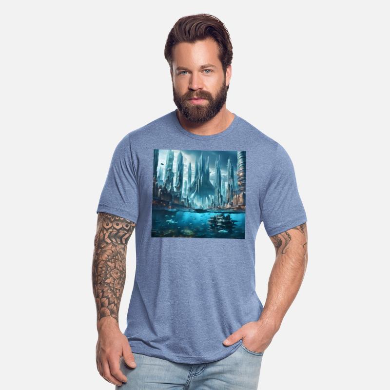 Futuristic Undersea Cityscape Water City See Coast