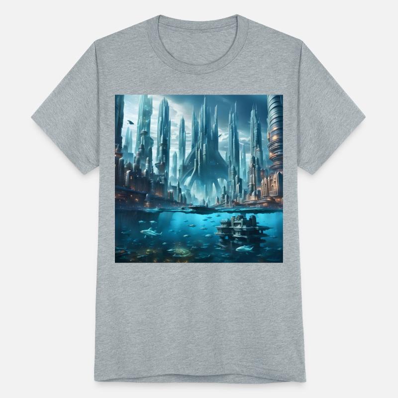 Futuristic Undersea Cityscape Water City See Coast