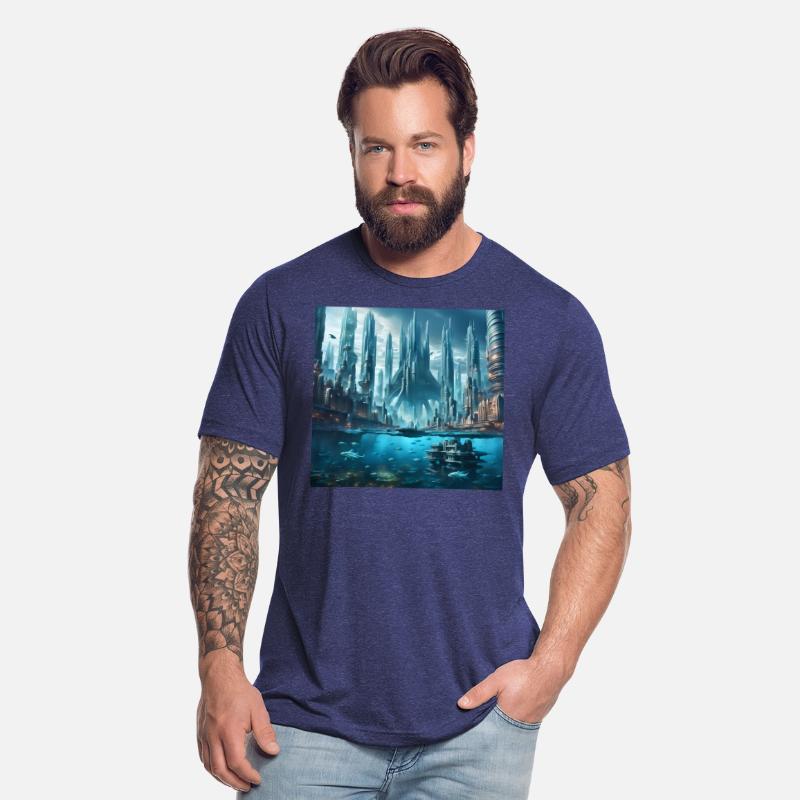 Futuristic Undersea Cityscape Water City See Coast