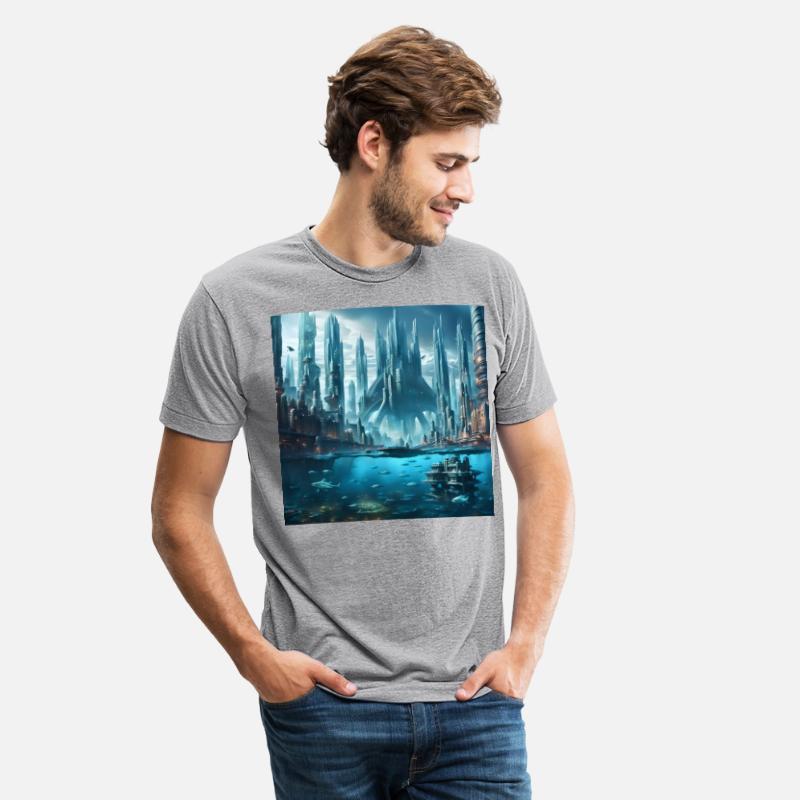 Futuristic Undersea Cityscape Water City See Coast