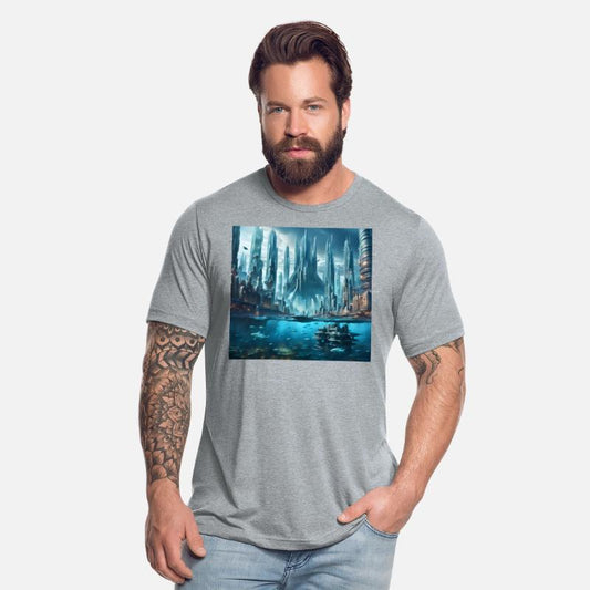 Futuristic Undersea Cityscape Water City See Coast