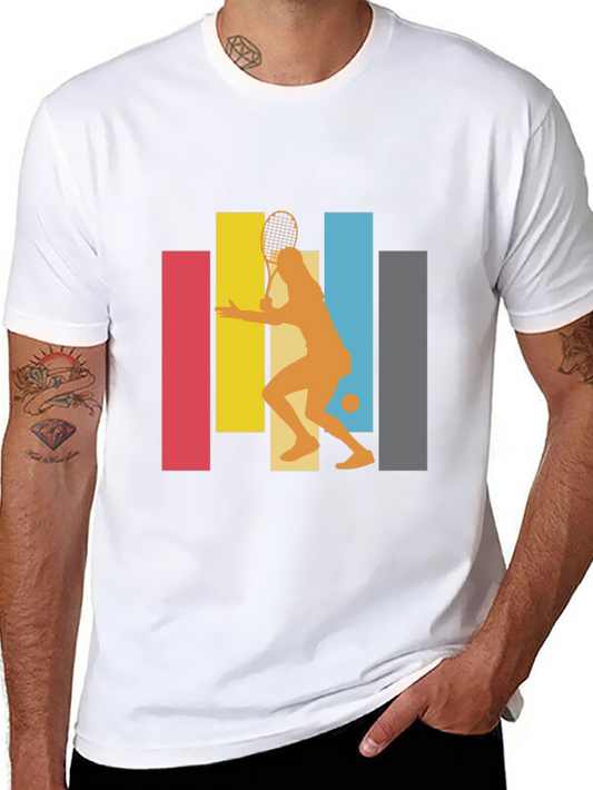 Retro Tennis Player Graphic Tee - Stylish & Unique Design
