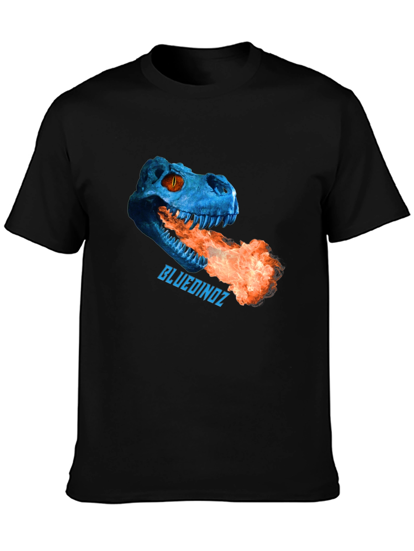 Blue Dinoz Fire-Breathing T-Shirt