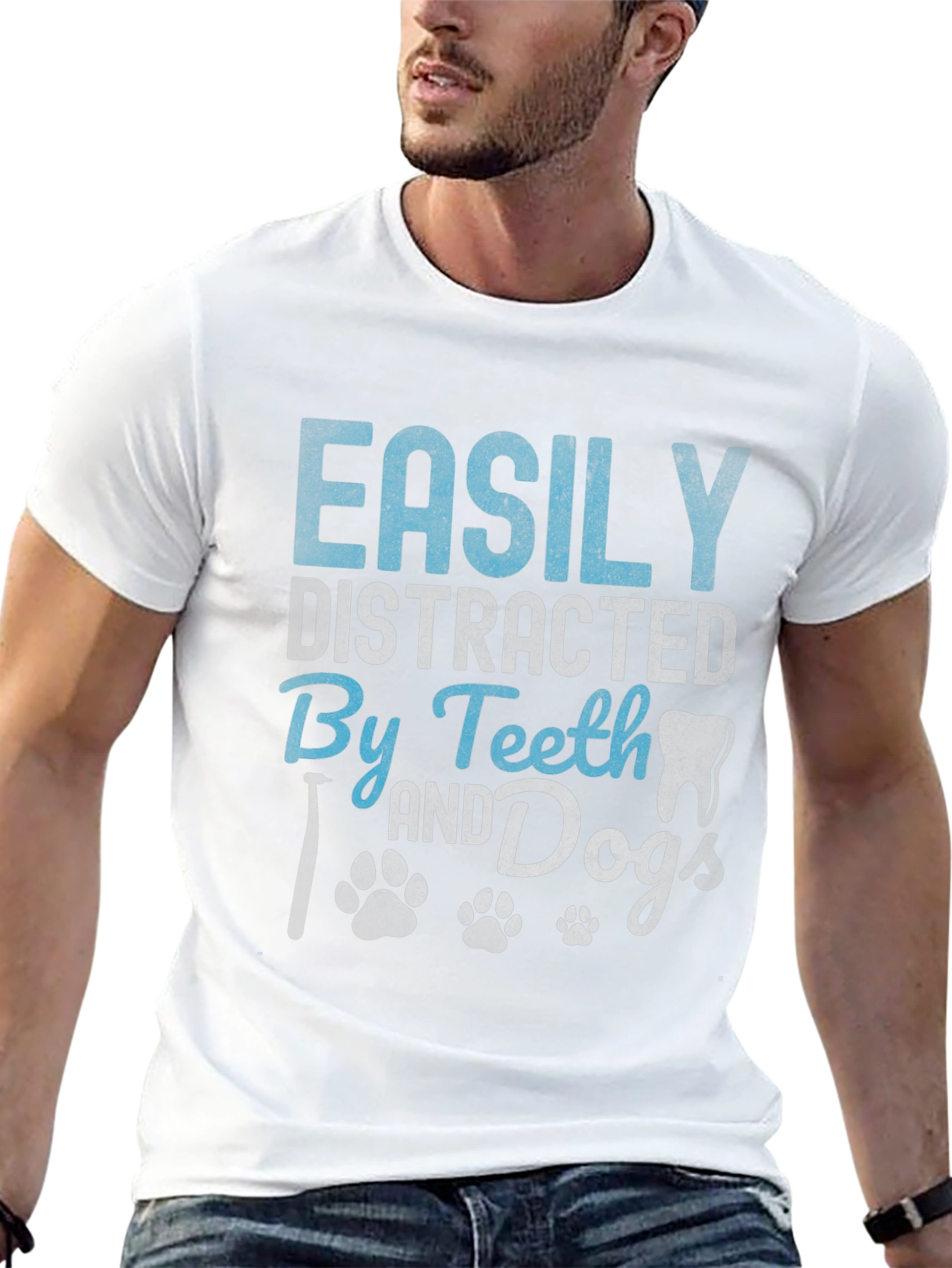 Easily Distracted by Teeth and Dogs T-Shirt