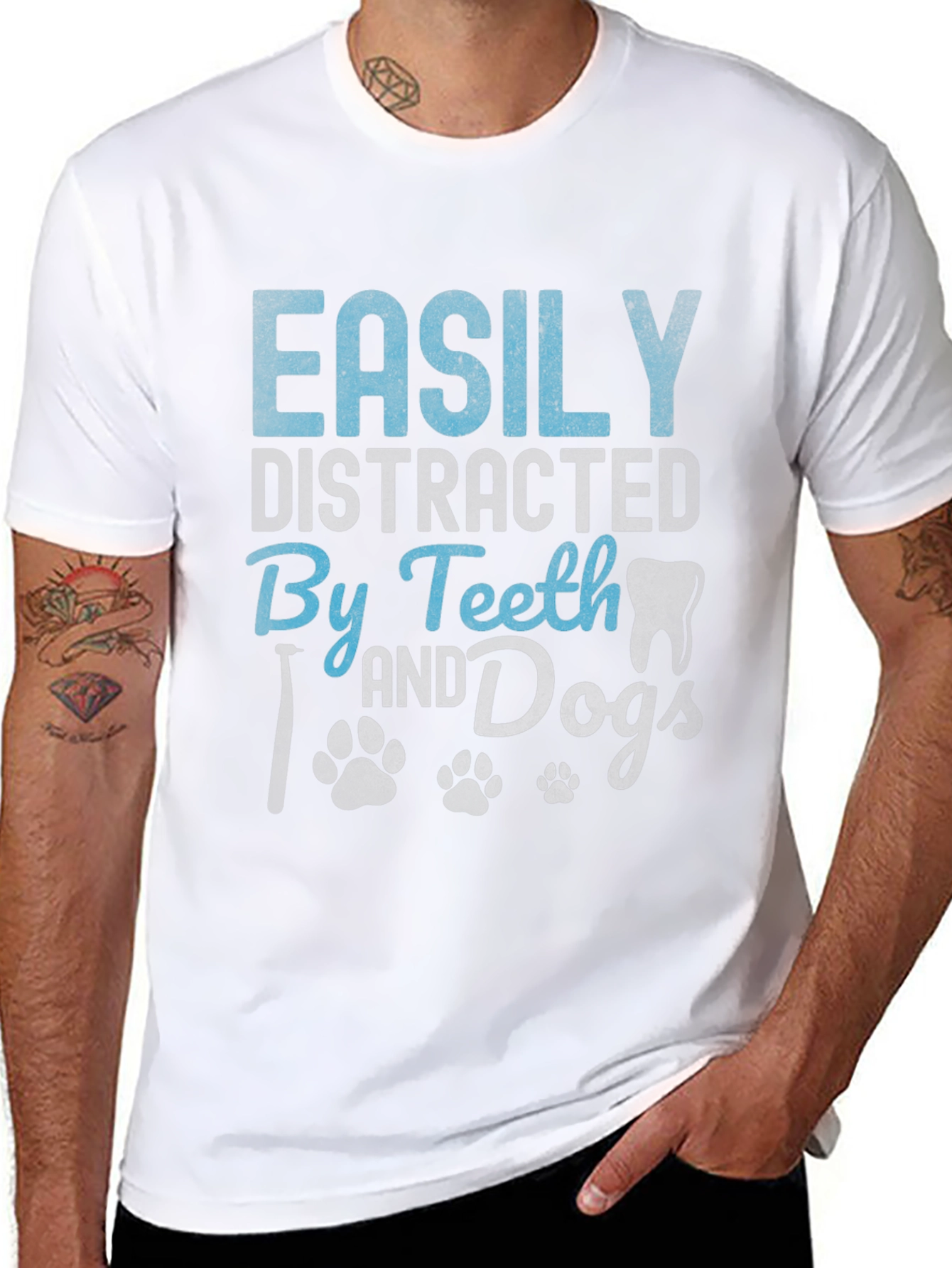 Easily Distracted by Teeth and Dogs T-Shirt