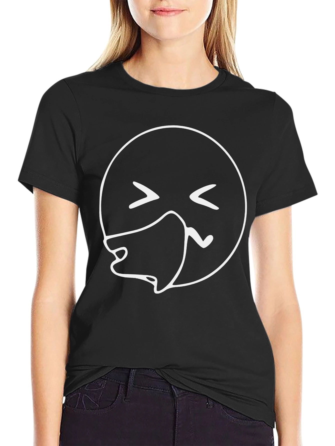 Sick Day Emoji T-Shirt - Funny Sneeze Graphic Tee
