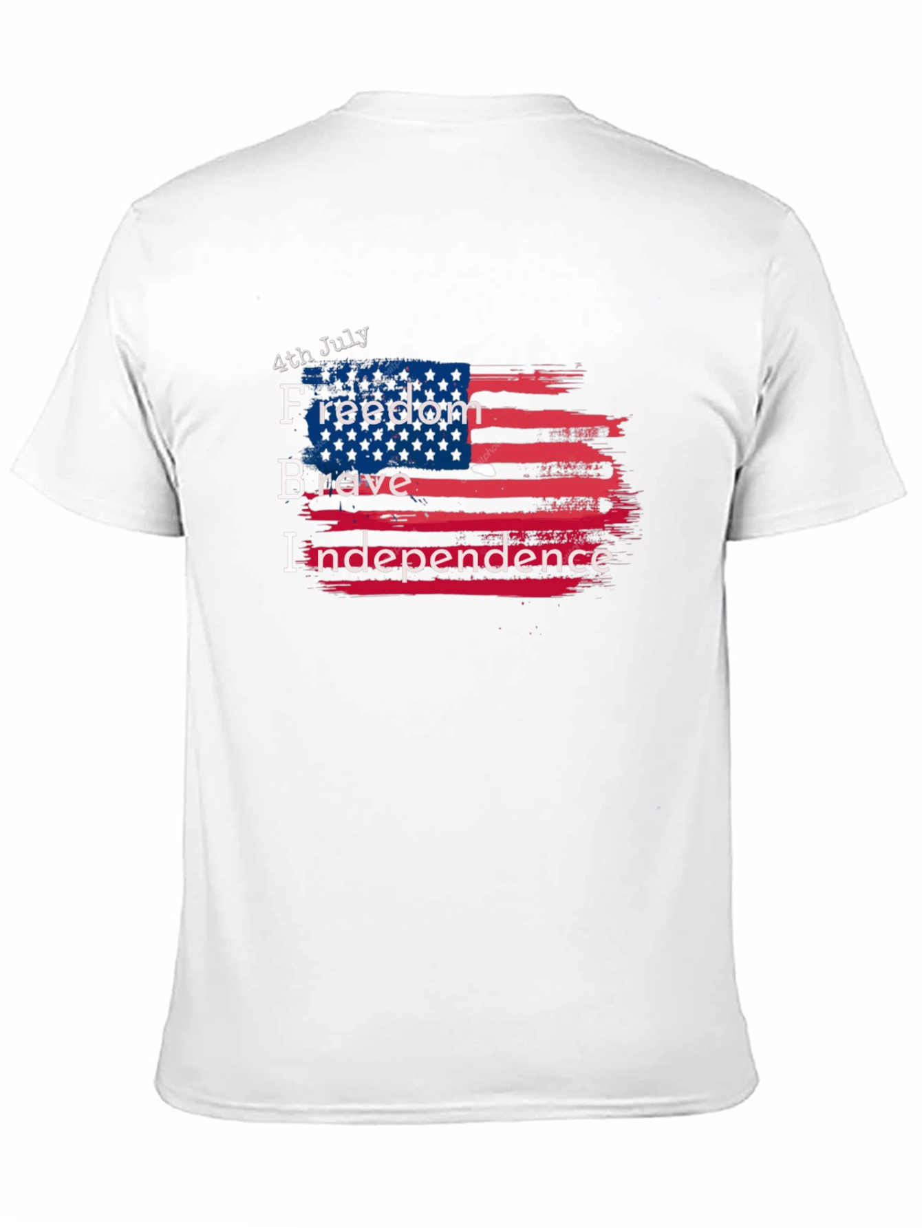 Patriotic 4th July T-Shirt: Freedom Brave Independence Design