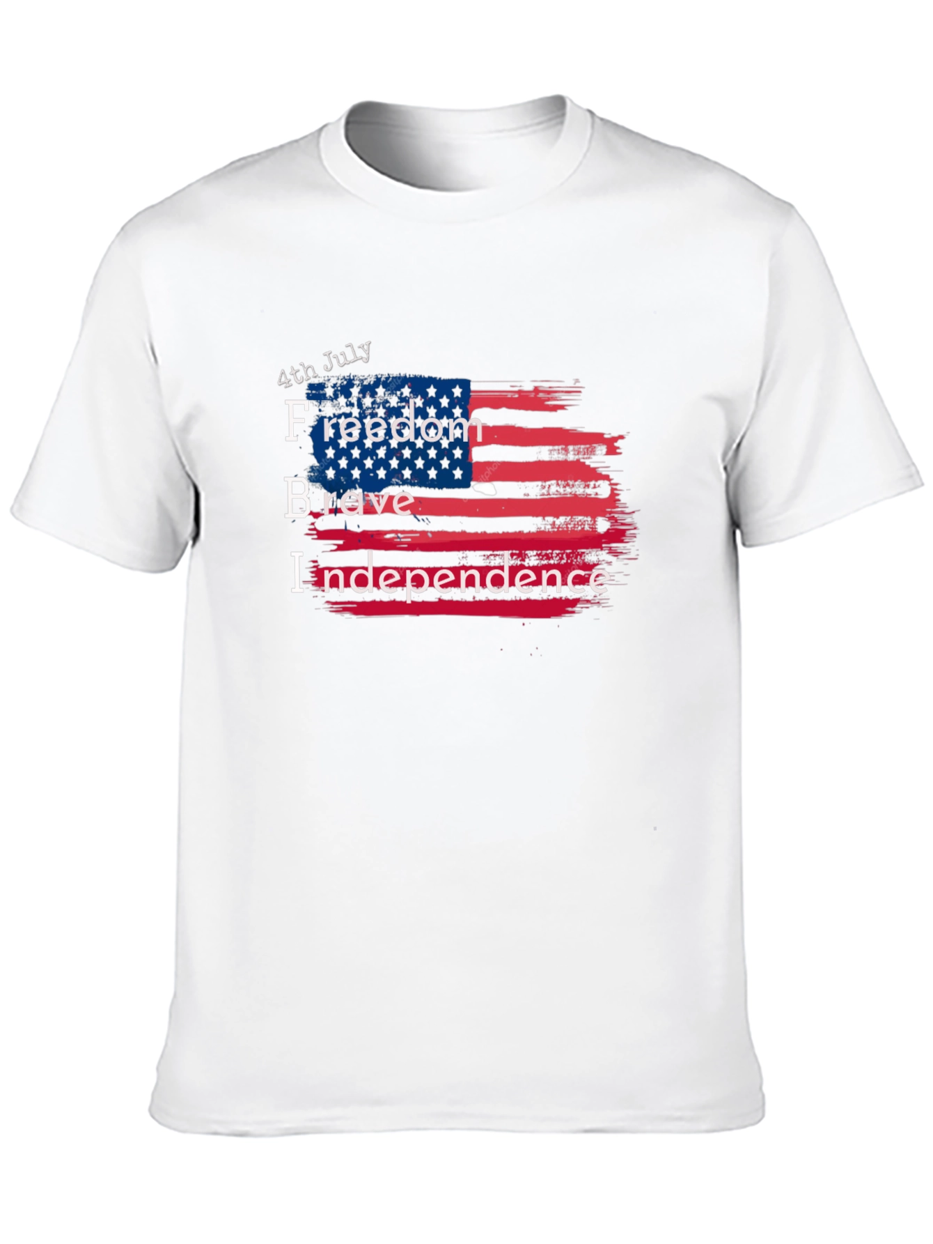 Patriotic 4th July T-Shirt: Freedom Brave Independence Design