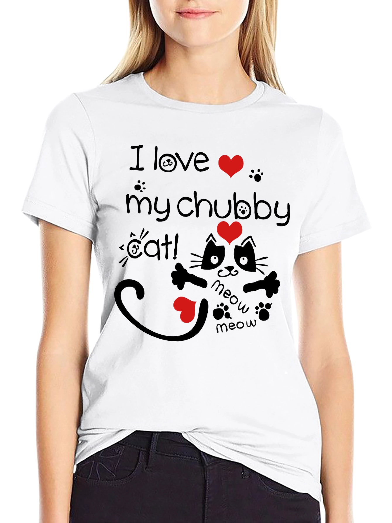 I Love My Chubby Cat Graphic Tee