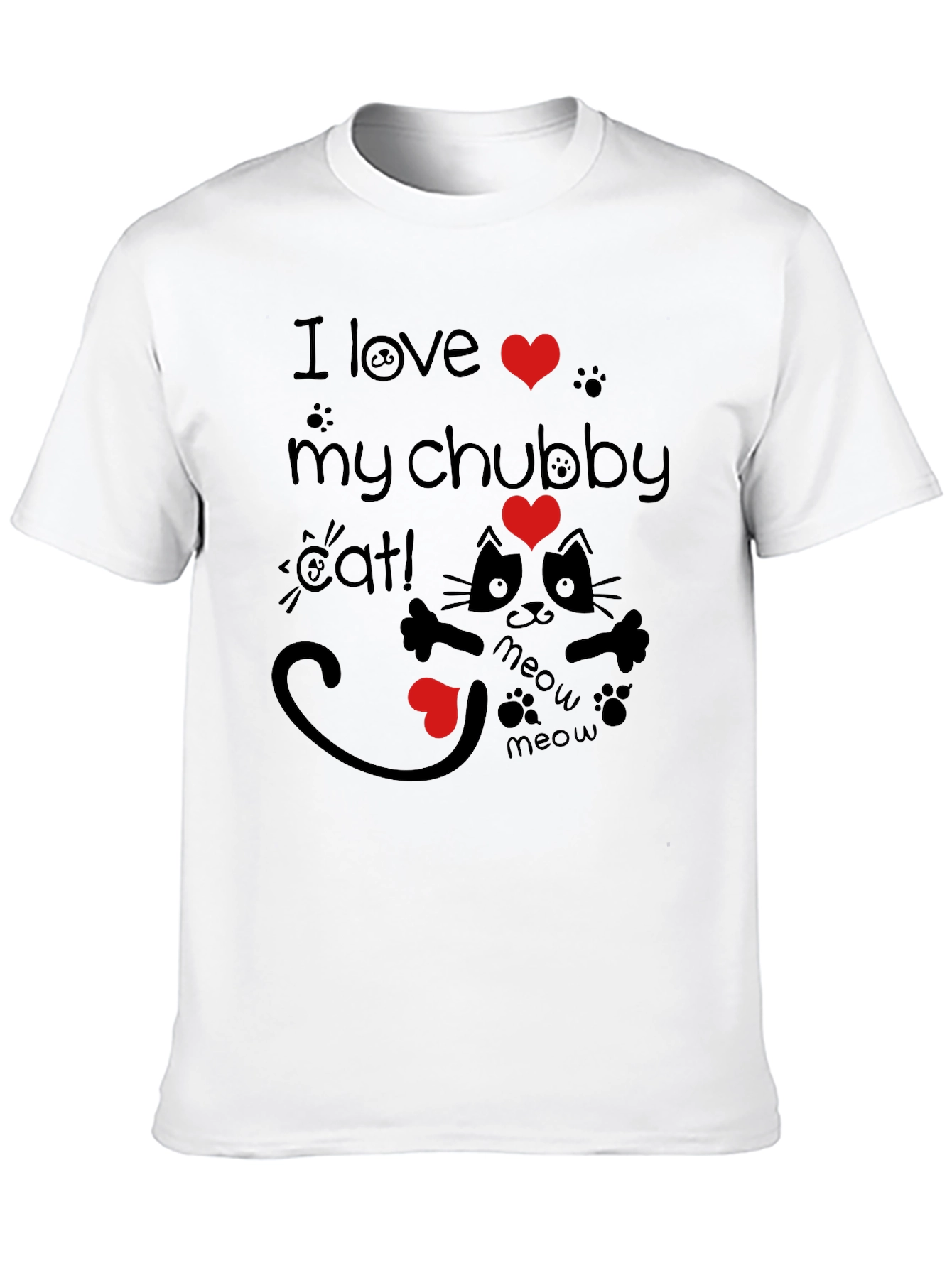 I Love My Chubby Cat Graphic Tee