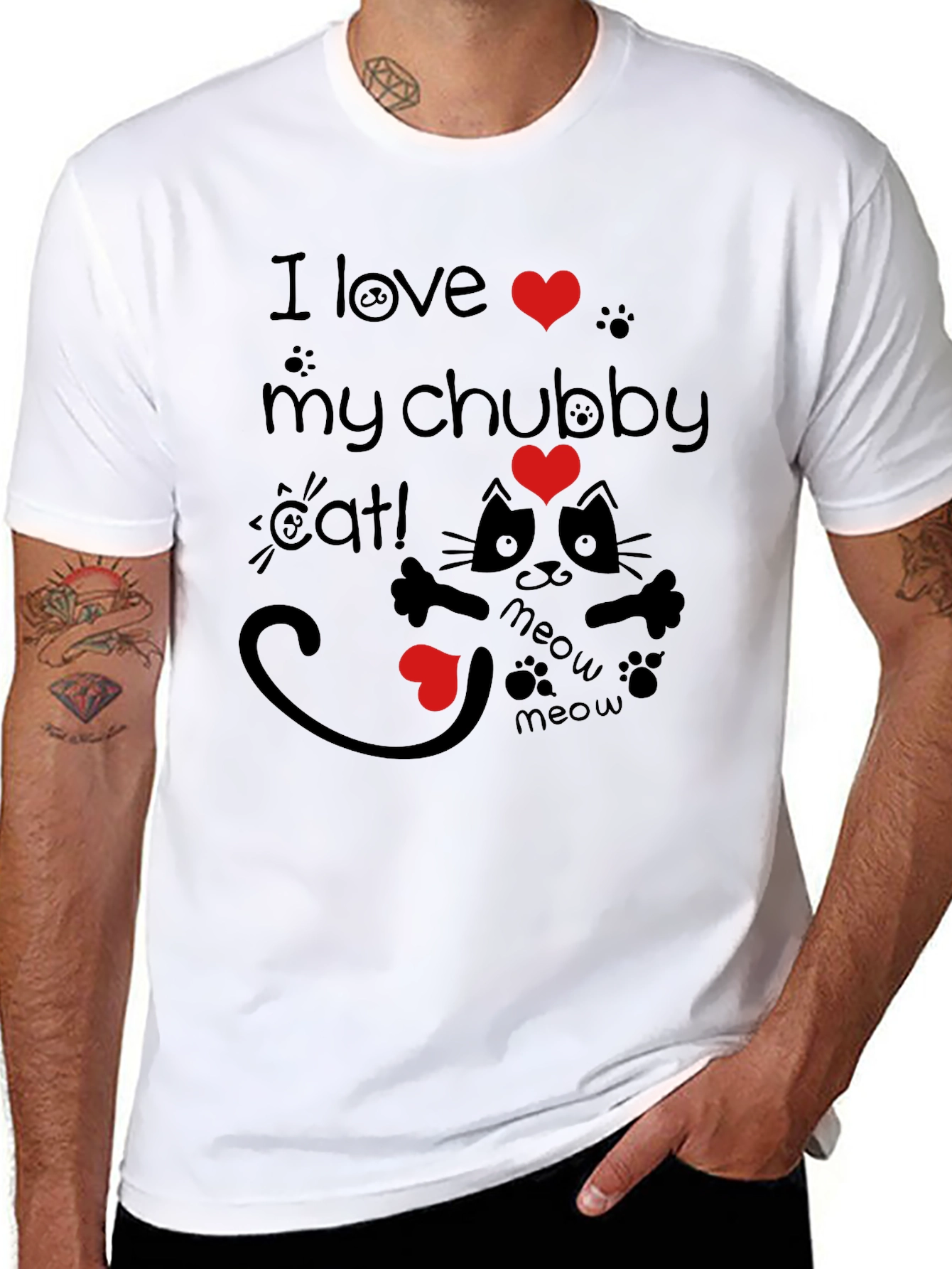 I Love My Chubby Cat Graphic Tee