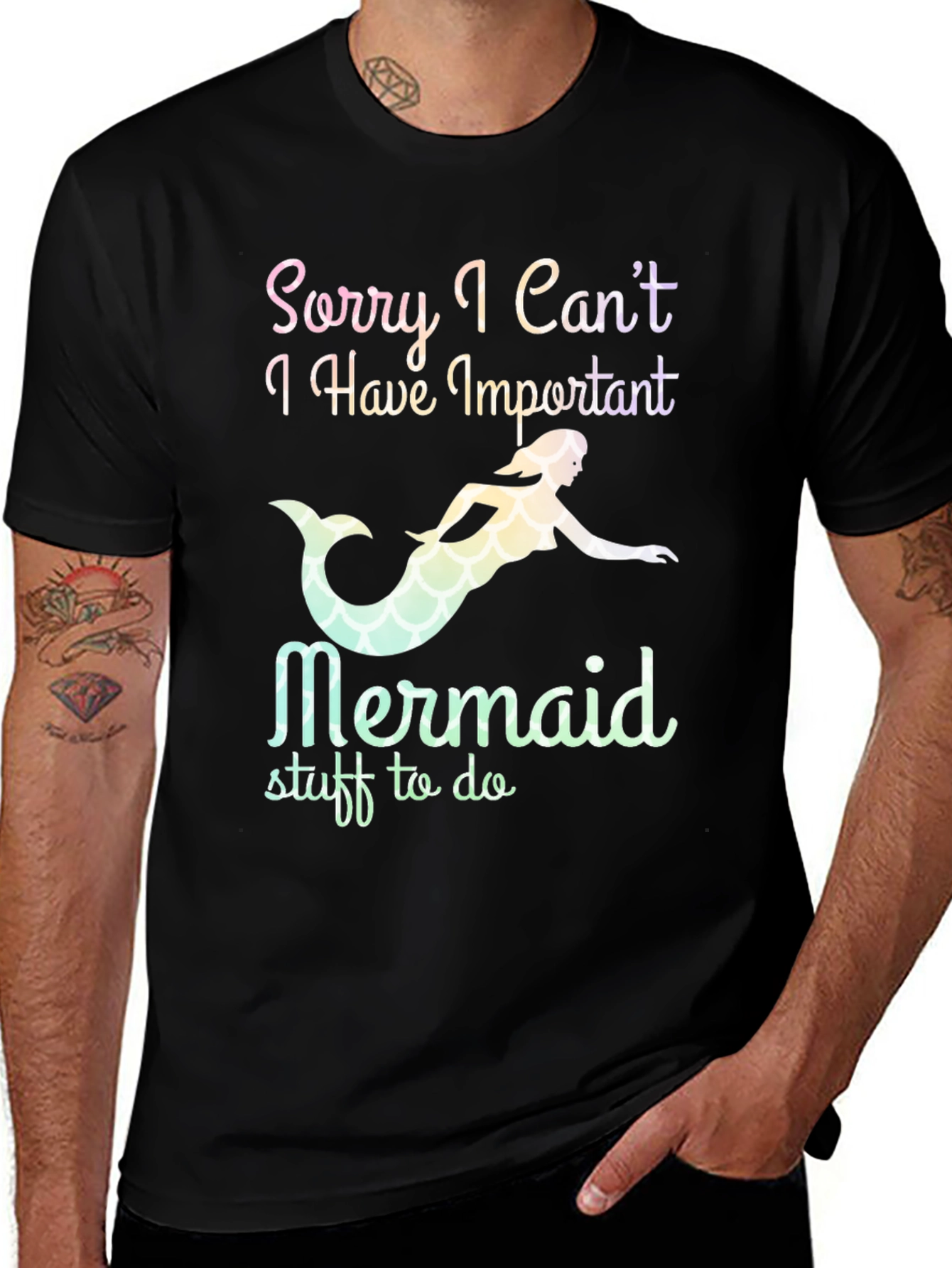 Mermaid Graphic T-Shirt - Funny Novelty Tee