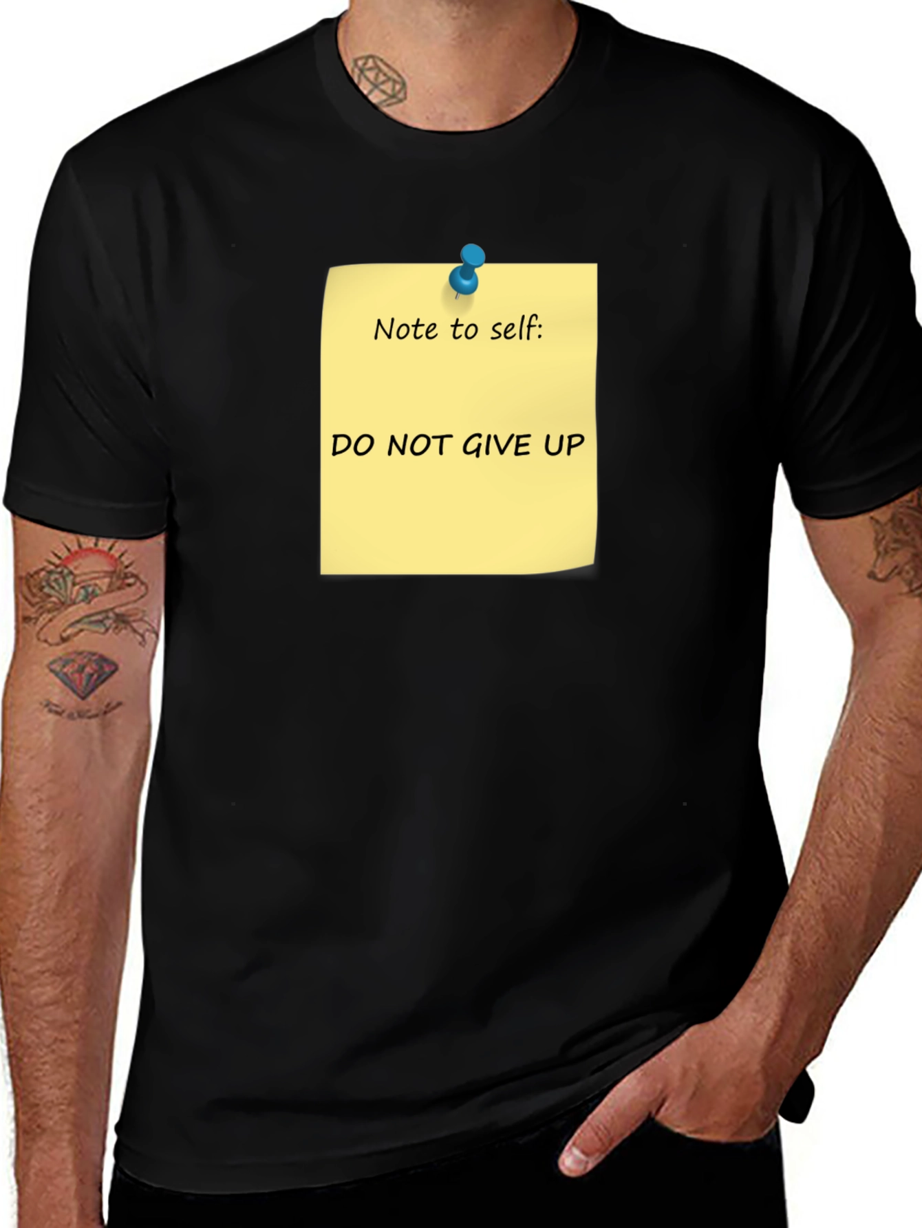 Motivational Do Not Give Up Note T-Shirt