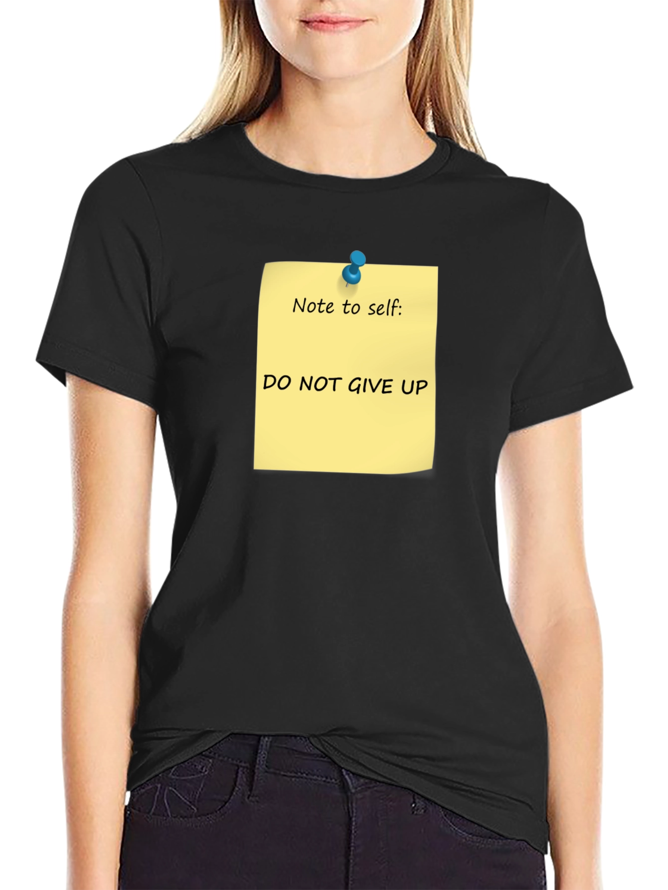 Motivational Do Not Give Up Note T-Shirt
