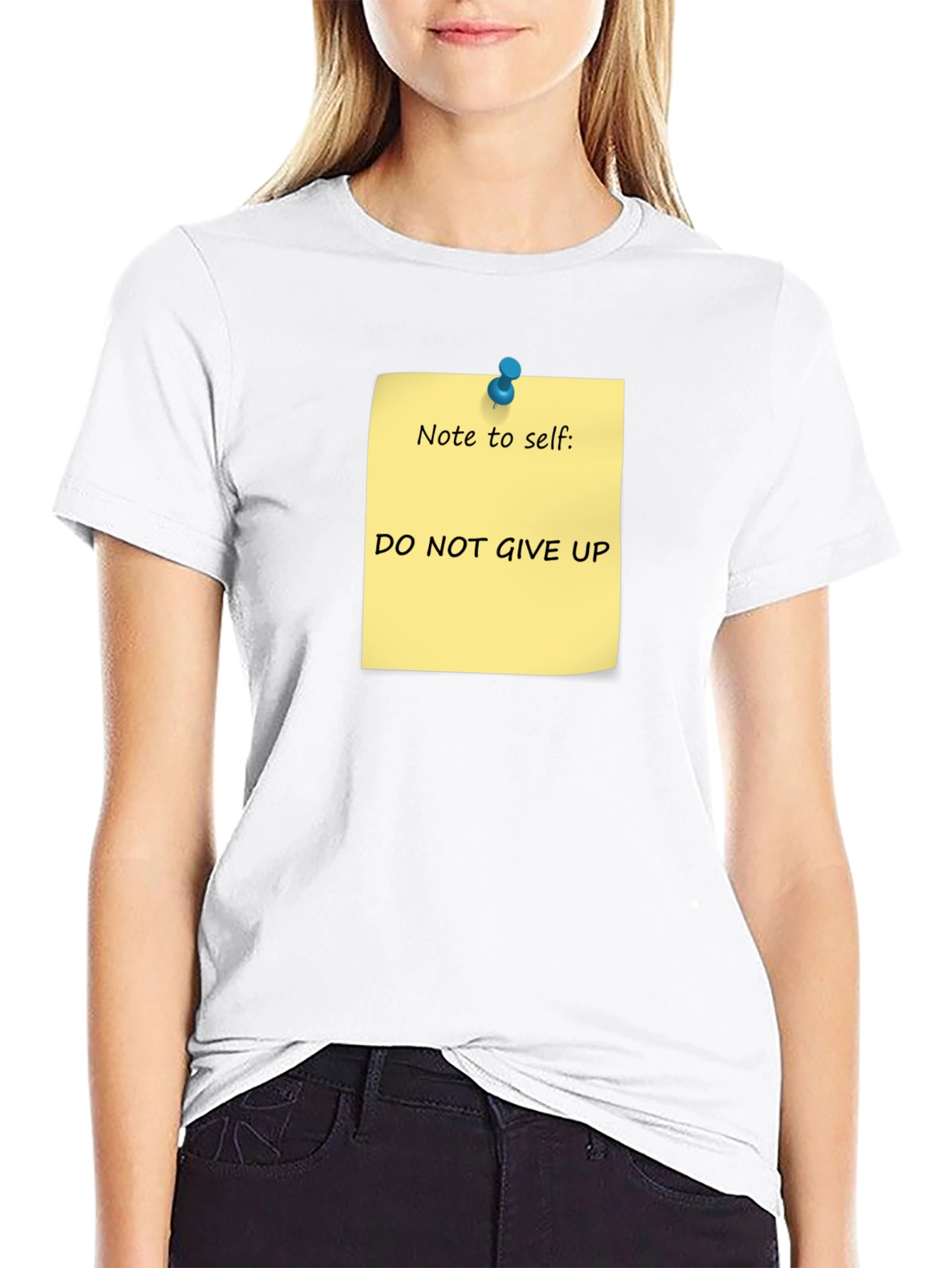 Motivational Do Not Give Up Note T-Shirt