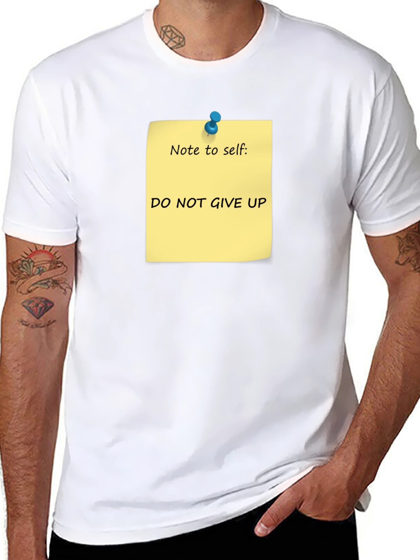 Motivational Do Not Give Up Note T-Shirt